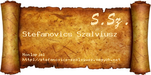 Stefanovics Szalviusz névjegykártya